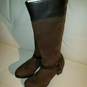 Clark's Active Air Riding Boots 8 M Brown Suede
